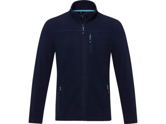 Мужская флисовая куртка Amber на молнии из переработанных материалов по стандарту GRS, темно-синий (2XL), арт. 026891403