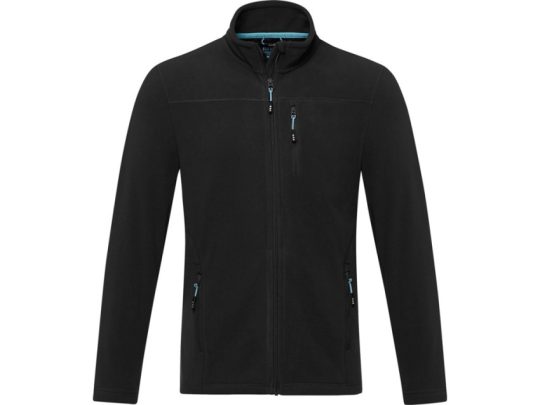 Мужская флисовая куртка Amber на молнии из переработанных материалов по стандарту GRS, черный (M), арт. 026892503