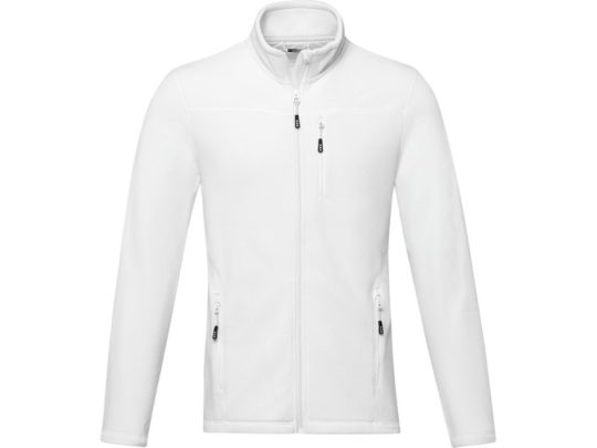 Мужская флисовая куртка Amber на молнии из переработанных материалов по стандарту GRS, белый (3XL), арт. 026890103