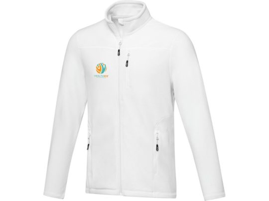 Мужская флисовая куртка Amber на молнии из переработанных материалов по стандарту GRS, белый (XS), арт. 026889503