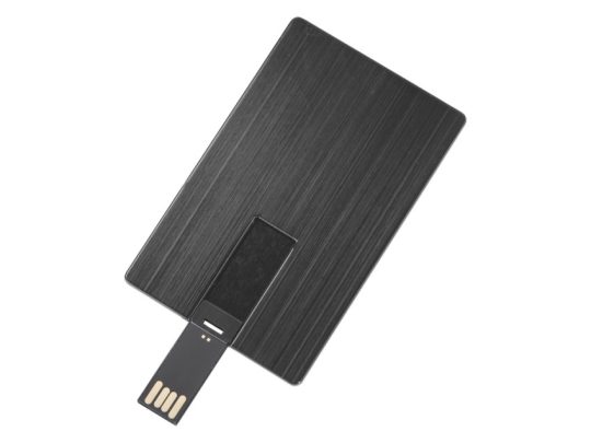Флеш-карта USB 2.0 16 Gb в виде металлической карты Card Metal, темно-серый (16Gb), арт. 026852803
