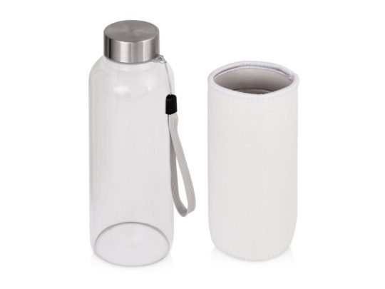Бутылка для воды Pure c чехлом, 420 мл, белый, арт. 026878903