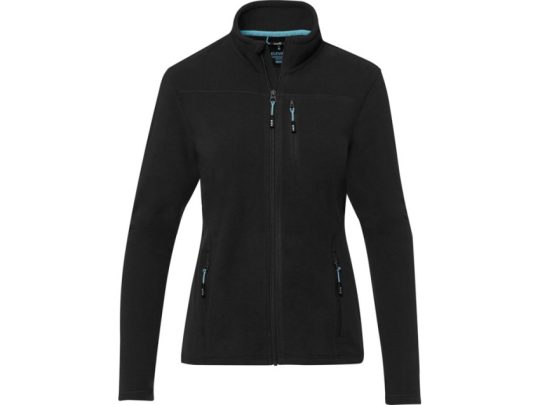 Женская флисовая куртка Amber на молнии из переработанных материалов по стандарту GRS, черный (S), арт. 026895503