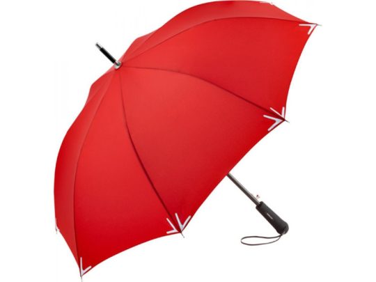 Зонт-трость Safebrella с фонариком и светоотражающими элементами, красный, арт. 026867503