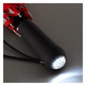 Зонт-трость Safebrella с фонариком и светоотражающими элементами, черный, арт. 026882703