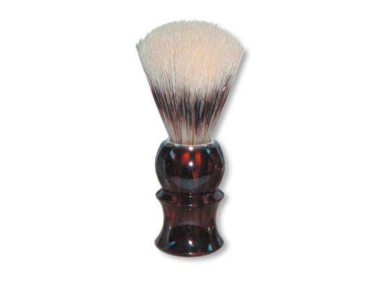 Помазок для бритья Mondial, пластик, ворс барсука, рукоять — темно-коричневый цвет, арт. 026872003