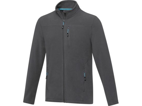 Мужская флисовая куртка Amber на молнии из переработанных материалов по стандарту GRS, storm grey (2XL), арт. 026892103