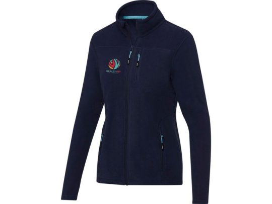 Женская флисовая куртка Amber на молнии из переработанных материалов по стандарту GRS, темно-синий (2XL), арт. 026894703