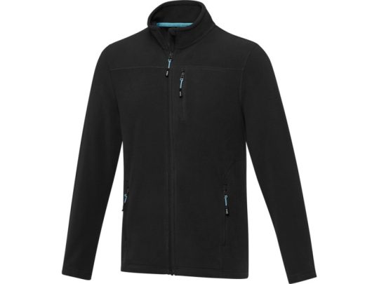 Мужская флисовая куртка Amber на молнии из переработанных материалов по стандарту GRS, черный (S), арт. 026892403