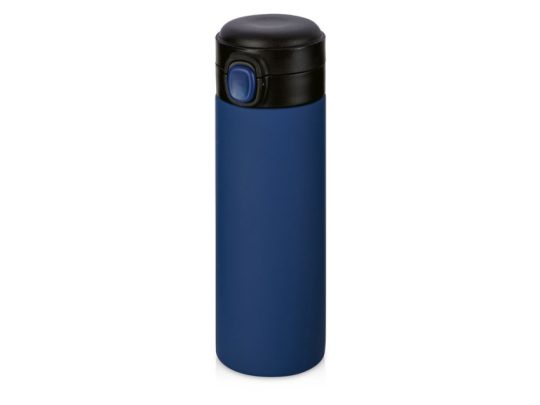 Вакуумная термокружка Waterline c кнопкой Guard, 400 мл, темно-синий, арт. 026920603