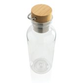 Бутылка для воды из rPET GRS с крышкой из бамбука FSC, 680 мл, арт. 026945006