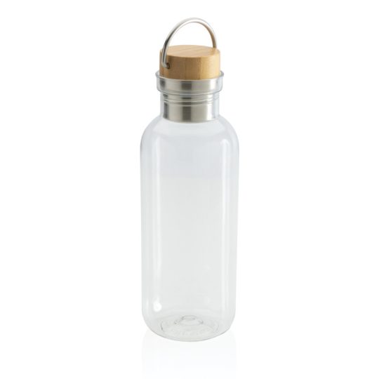 Бутылка для воды из rPET GRS с крышкой из бамбука FSC, 680 мл, арт. 026945006