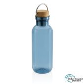 Бутылка для воды из rPET GRS с крышкой из бамбука FSC, 680 мл, арт. 026945206