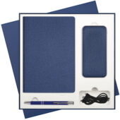 Подарочный набор Portobello/Tweed синий (Ежедневник недат А5, Ручка, Power Bank)