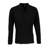 Рубашка поло с длинным рукавом Prime LSL, черная, размер 4XL