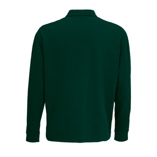Рубашка поло оверсайз с длинным рукавом Heritage, зеленая, размер S