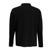 Рубашка поло оверсайз с длинным рукавом Heritage, черная, размер 4XL