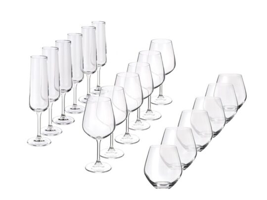 Подарочный набор бокалов для игристых и тихих вин Vivino, 18 шт., арт. 027365003