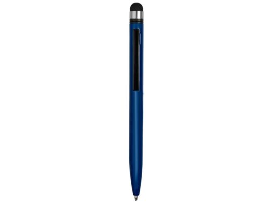 Ручка-стилус пластиковая шариковая Poke, синий/черный, арт. 027240903