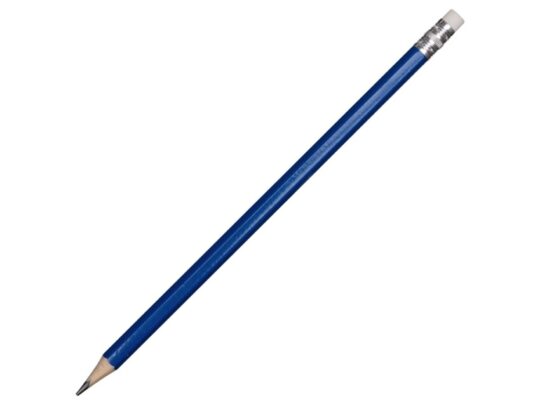 Шестигранный карандаш с ластиком Presto, синий, арт. 027366203