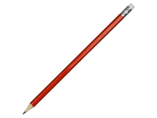 Шестигранный карандаш с ластиком Presto, красный, арт. 027366403