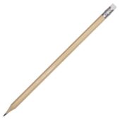 Шестигранный карандаш с ластиком Presto, натуральный, арт. 027366103