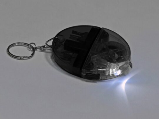 Брелок-рулетка с набором отверток и фонариком, серый (1м), арт. 027232103