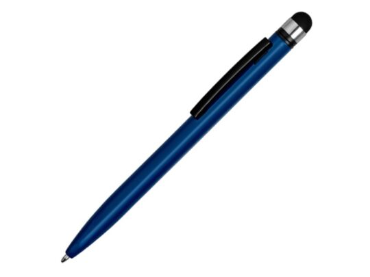 Ручка-стилус пластиковая шариковая Poke, синий/черный, арт. 027240903