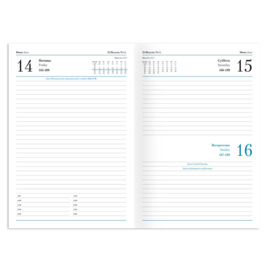 Ежедневник Nuba, А5, датированный (2024 г.), синий