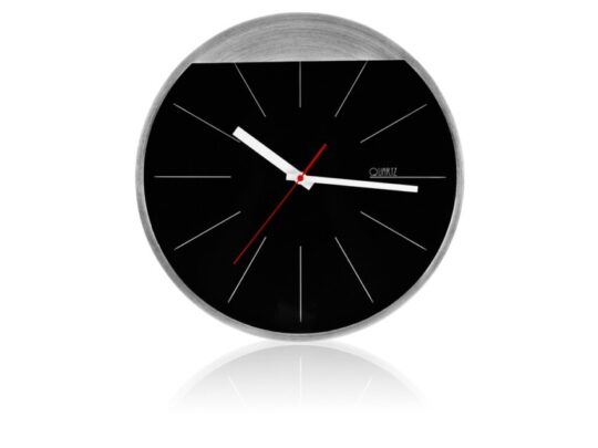 Часы настенные Де-Мойн, черный/серебристый (Р), арт. 027528403