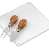 Набор для сыра Dorblue из стеклянной доски и вилки с ножом, арт. 027511203