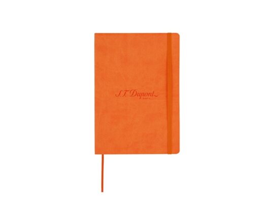 Блокнот Notebook, оранжевая искусcтвенная кожа с логотипом Dupont, формат А5, бумага: линованная, арт. 027408403