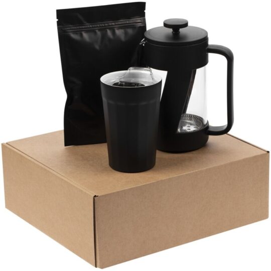 Подарочный набор кофе+кружка Degusto, черный