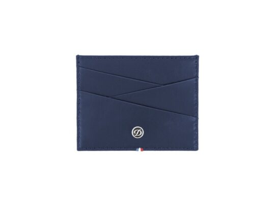 Чехол для кредитных карт (6), LINE D CAPSULE, синяя гладкая телячья кожа, арт. 027407803