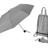Зонт Picau из переработанного пластика в сумочке, серый, арт. 027421303
