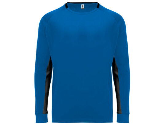 Футболка Porto  мужская с длинным рукавом, королевский синий/черный (M), арт. 027421603