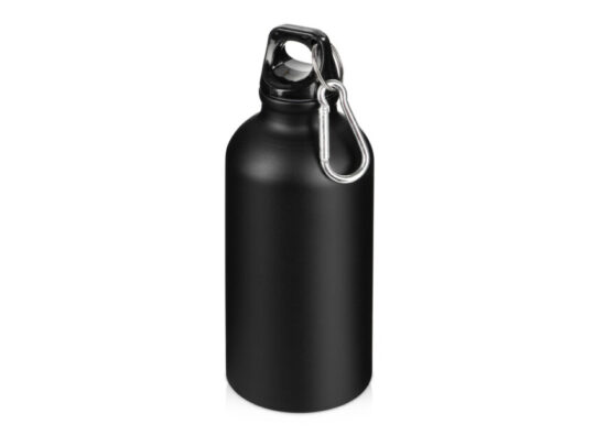 Матовая спортивная бутылка Hip S с карабином и объемом 400 мл, черный, арт. 027404203