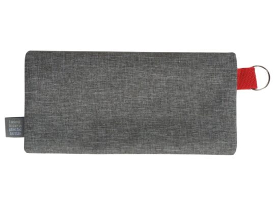 Универсальный пенал из переработанного полиэстера RPET Holder, серый/красный, арт. 027459203