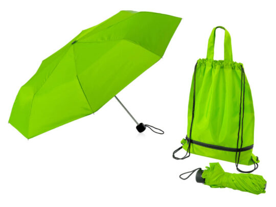 Зонт Picau из переработанного пластика в сумочке, зеленое яблоко, арт. 027421503