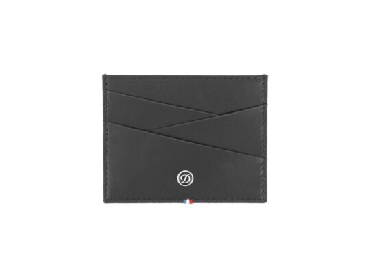 Чехол для кредитных карт (6), LINE D CAPSULE, черная гладкая телячья кожа, арт. 027407703