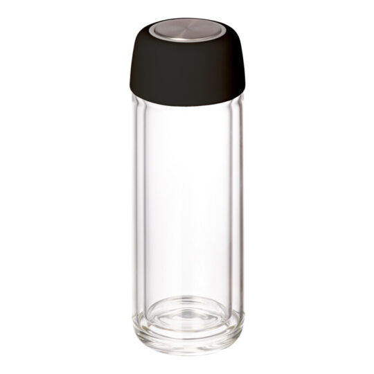 Бутылка стеклянная с двойными стенками, Bianca, 300 ml, черная