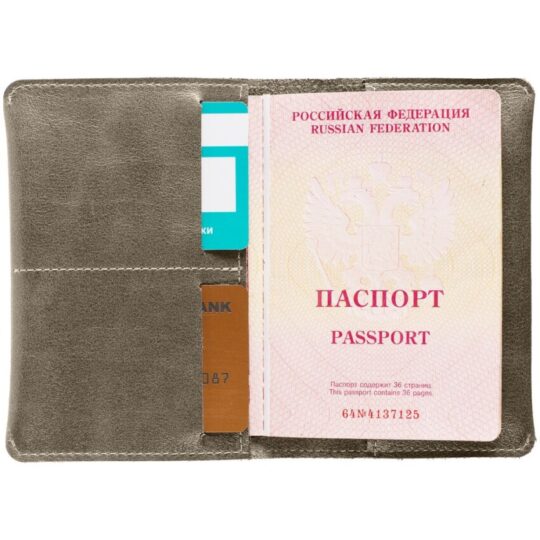 Обложка для паспорта Apache, серая