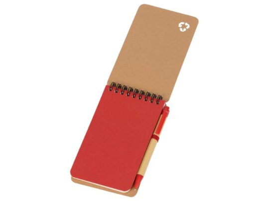 Набор канцелярский с блокнотом и ручкой Masai, красный, арт. 027631403