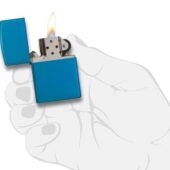 Зажигалка ZIPPO Classic с покрытием Sapphire™, латунь/сталь, синяя, глянцевая, 38x13x57 мм, арт. 027629403