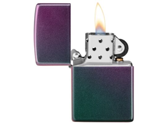 Зажигалка ZIPPO Classic с покрытием Iridescent, латунь/сталь, фиолетовая, матовая, 38x13x57 мм, арт. 027629803