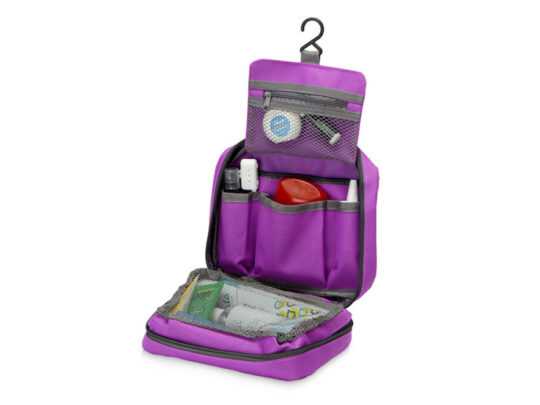 Несессер для путешествий Promo, фиолетовый, 215 мм, крупноячеистая сетка, арт. 027565503