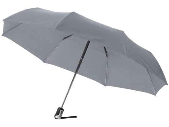 Зонт Alex трехсекционный автоматический 21,5, серый, арт. 027600203