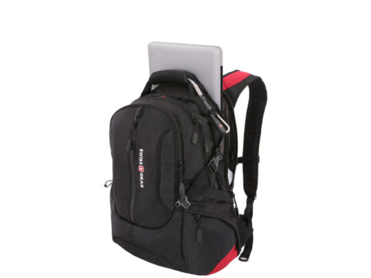 Рюкзак SWISSGEAR, 15, полиэстер 1200D, 36х17х50 см, 30 л, черный/красный (30л), арт. 027565003