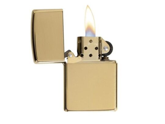 Зажигалка ZIPPO Classic с покрытием High Polish Brass, латунь/сталь, золотистая, 38x13x57 мм, арт. 027629603