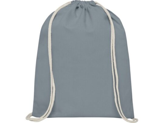 Рюкзак со шнурком Tenes из хлопка плотностью 140 г/м², серый, арт. 027757203